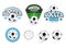 European football, soccer vector labels, emblems, logos and badges