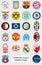 European football teams logos