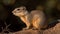 European Ground Squirrel Portrait, Made with Generative AI