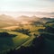 European mountain Landscape image drone view.