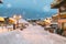 European mountain village in winter. Macugnaga and the Italian Alps