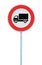 European No Goods Vehicles Warning Sign Isolated