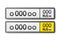 European Number plate car. Information sign. Options for vehicle license plates.