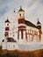 European olf building church painting.