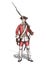 European soldier of the 18th century