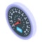 European speedometer icon, isometric style