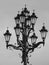 European Style Antique Street Lamp Outside.