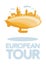 European tour vector symbol.