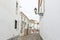 European touristic small town Faro, Portugal. Traditional historic old city architecture