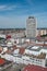 European tower and panoramic of Mulhouse -Alsace