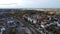 European Train Station With a Beautiful Mix of Urban and Rural with a Serine Lake and Forest in the Background