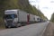 European trucks are queuing to cross the Russian-Estonian border