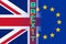 European Union and British Union Jack flag Brexit theme