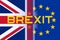 European Union and British Union Jack flag Brexit theme
