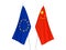 European Union and China flags