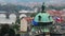 European Union EU and Czech flags, Prague bridges tourist view