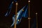 european union flag in the european community headquarter in brussels le berlaymont . ue crisis belgium nato negociation