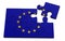 European Union flag puzzle, 3d