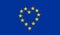 European Union Flag in the shape of  Heart love the EU