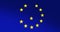 European Union Flag Stars Falling Because of Crisis Rendered 4k Animation Video Clip.