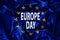 European Union flag waving in the wind. Close up of Europe banner blowing, Use it for national day and country occasions concept.