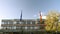 European union and Germany flag waving in front of Constitutional Court