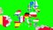 European Union - international flags, countries isolated on green background - 4K animation