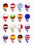 European Union members map pointers with flags.Part 2