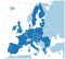 European Union Vector Map With Detailed Outlines