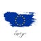 European Union vector watercolor country flag icon
