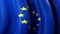 European Union waving flag for banner design. Waving european union flag animated background. Festive design of the EU. Seamless