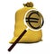 Euros Sack Shows European Money Eur Or Cash