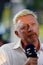 Eurosport analyst Grand Slam Champion Boris Becker conducts interview during 2018 US Open
