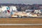 Eurowings Airbus A320 airplane de-icing Stuttgart Airport in Germany