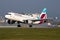 Eurowings Airbus A320 D-ABNI passenger plane arrival and landing at Vienna International Airport