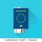 Eurozone Europe Passport with tickets illustration. Air T