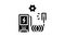 ev charger installation glyph icon animation