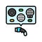 ev charger types electric color icon vector illustration