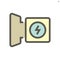 EV charging connectors vector icon