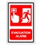 Evacuation Alarm Symbol Sign ,Vector Illustration, Isolate On White Background Label .EPS10