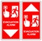 Evacuation Alarm Symbol Sign ,Vector Illustration, Isolate On White Background Label .EPS10