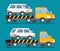 Evacuation car, road assistance service help. Evacuator tow track. Flat design vector illustration.