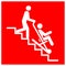 Evacuation Chair Symbol Sign, Vector Illustration, Isolate On White Background Label. EPS10