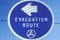 Evacuation Route sign