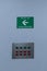 evacuation signaling and electrical power contact board green and red