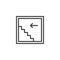 Evacuation Stairs pointer outline icon