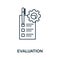 Evaluation icon outline style. Thin line creative Evaluation icon for logo, graphic design and more