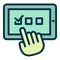 Evaluation online vote icon, outline style