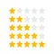 Evaluation, rating, stars icon. Vector illustration. flat design