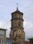 An evangelic church tower in Stuttgart.